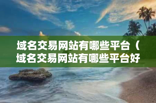 域名交易网站有哪些平台（域名交易网站有哪些平台好）