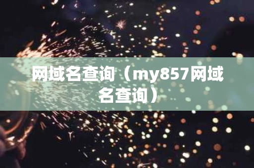 网域名查询（my857网域名查询）