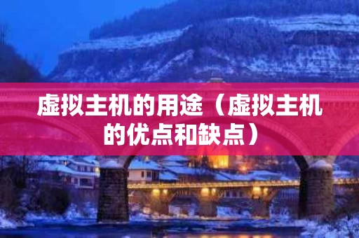 虚拟主机的用途（虚拟主机的优点和缺点）