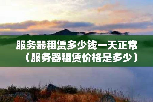 服务器租赁多少钱一天正常（服务器租赁价格是多少）