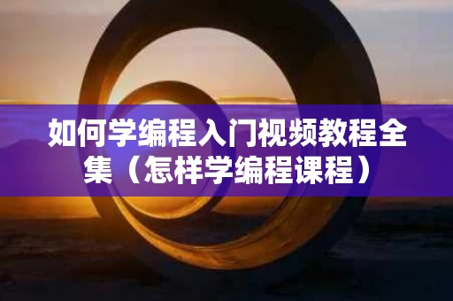 如何学编程入门视频教程全集（怎样学编程课程）
