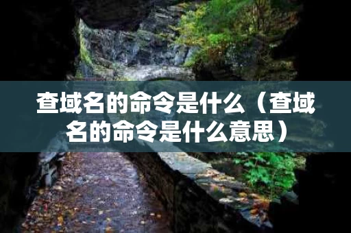 查域名的命令是什么（查域名的命令是什么意思）