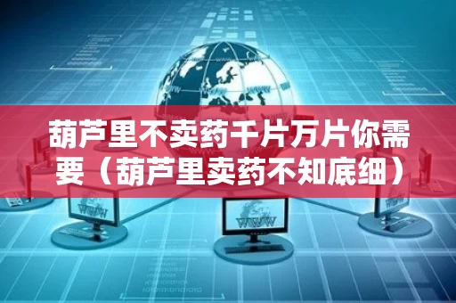 葫芦里不卖药千片万片你需要（葫芦里卖药不知底细）