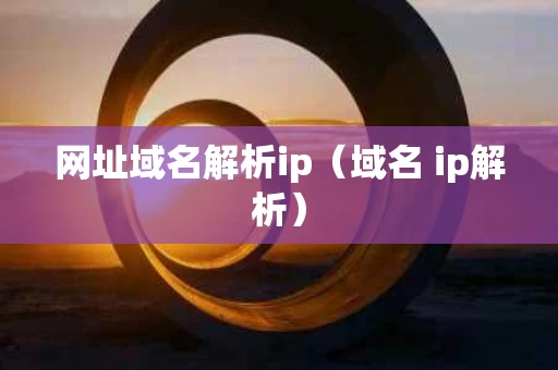 网址域名解析ip（域名 ip解析）