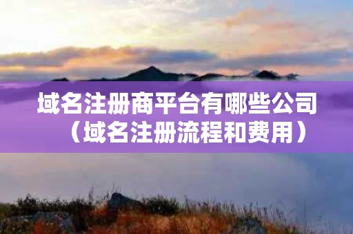 域名注册商平台有哪些公司（域名注册流程和费用）