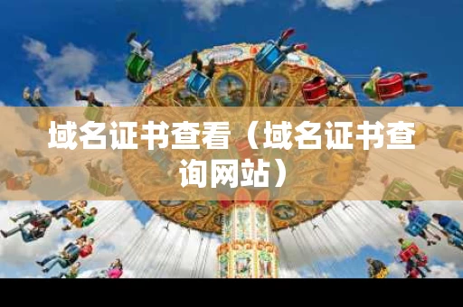 域名证书查看（域名证书查询网站）