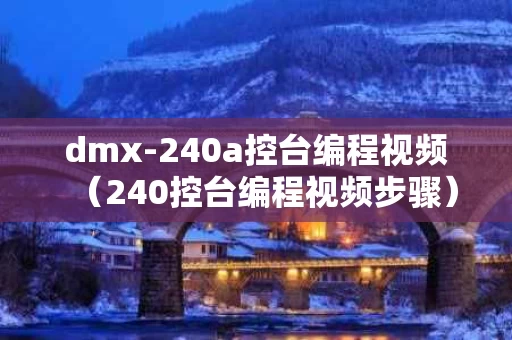 dmx-240a控台编程视频（240控台编程视频步骤）