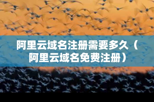阿里云域名注册需要多久（阿里云域名免费注册）