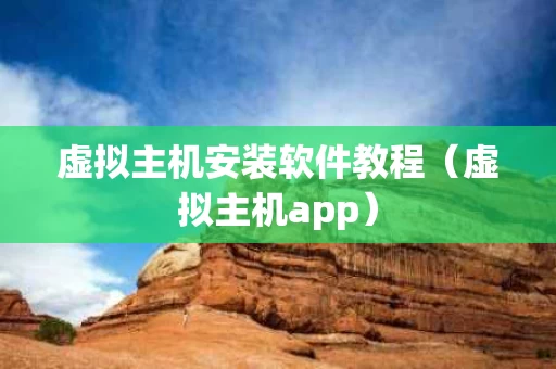 虚拟主机安装软件教程（虚拟主机app）