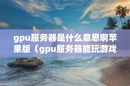 gpu服务器是什么意思啊苹果版（gpu服务器能玩游戏吗）