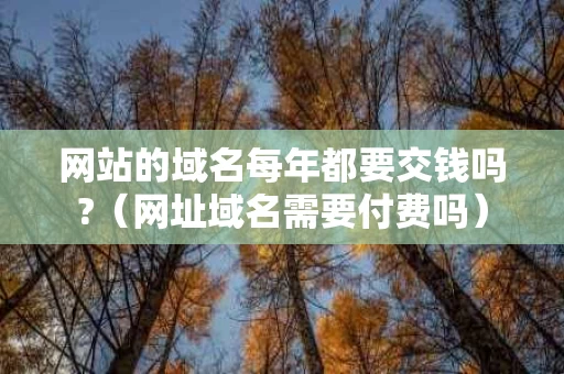 网站的域名每年都要交钱吗?（网址域名需要付费吗）