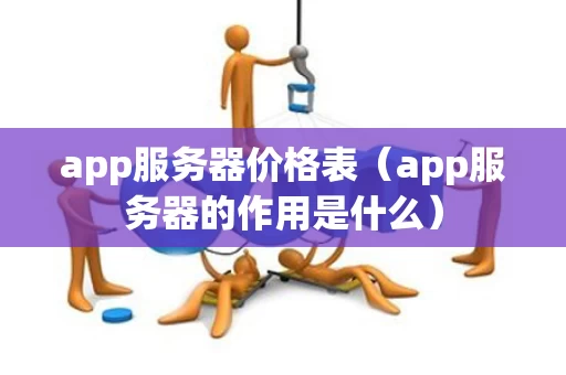 app服务器价格表（app服务器的作用是什么）