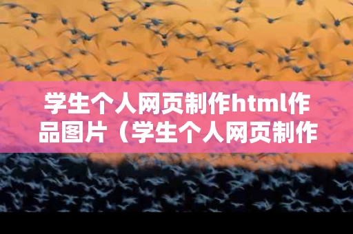 学生个人网页制作html作品图片（学生个人网页制作html作品图片怎么做）