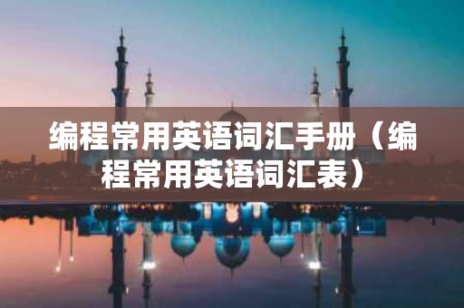 编程常用英语词汇手册（编程常用英语词汇表）