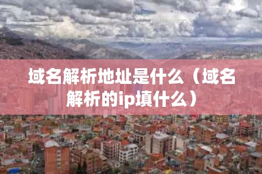 域名解析地址是什么（域名解析的ip填什么）