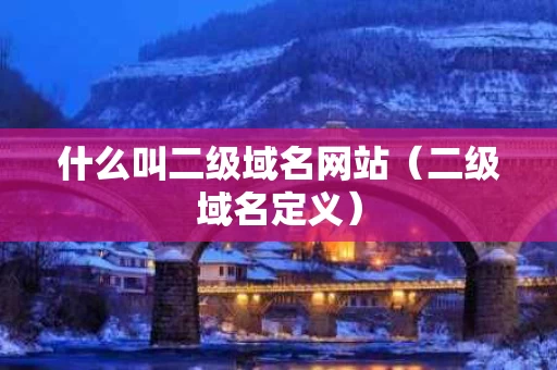 什么叫二级域名网站（二级域名定义）