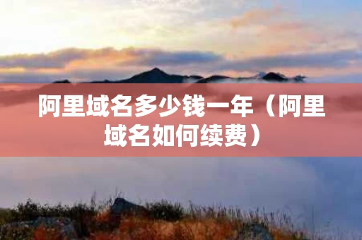 阿里域名多少钱一年（阿里域名如何续费）