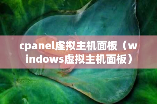 cpanel虚拟主机面板（windows虚拟主机面板）