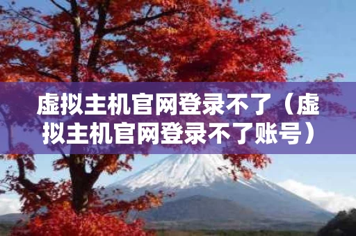 虚拟主机官网登录不了（虚拟主机官网登录不了账号）