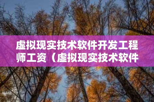 虚拟现实技术软件开发工程师工资（虚拟现实技术软件开发工程师招聘）
