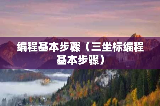 编程基本步骤（三坐标编程基本步骤）