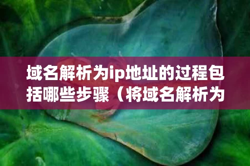 域名解析为ip地址的过程包括哪些步骤（将域名解析为ip地址的过程叫做）