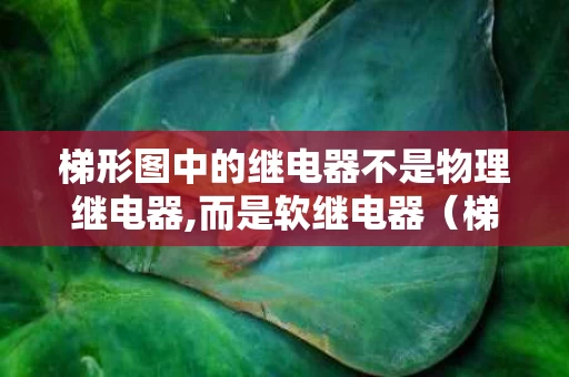 梯形图中的继电器不是物理继电器,而是软继电器（梯形图中的各类继电器是）