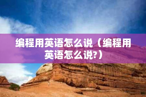 编程用英语怎么说（编程用英语怎么说?）