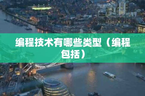 编程技术有哪些类型（编程包括）