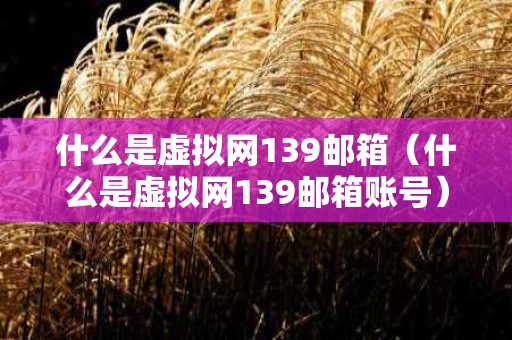 什么是虚拟网139邮箱（什么是虚拟网139邮箱账号）