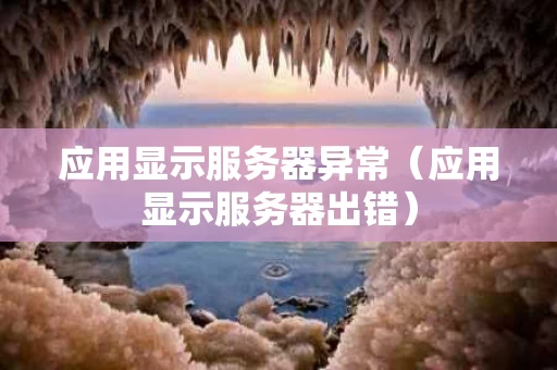 应用显示服务器异常（应用显示服务器出错）
