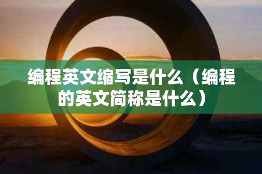 编程英文缩写是什么（编程的英文简称是什么）