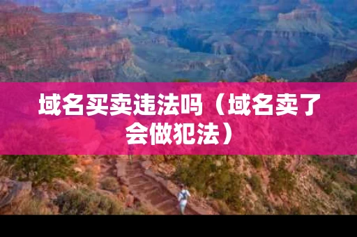 域名买卖违法吗（域名卖了会做犯法）