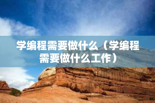 学编程需要做什么（学编程需要做什么工作）
