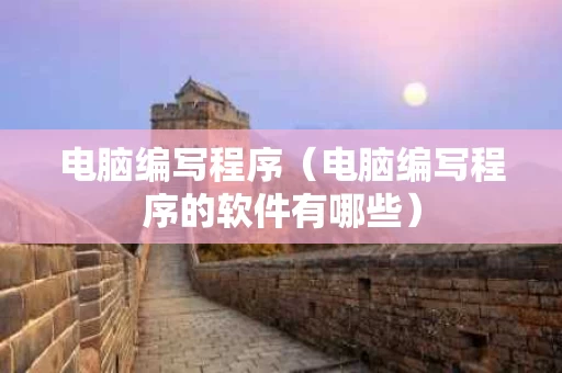 电脑编写程序（电脑编写程序的软件有哪些）