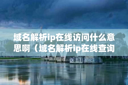 域名解析ip在线访问什么意思啊（域名解析ip在线查询）