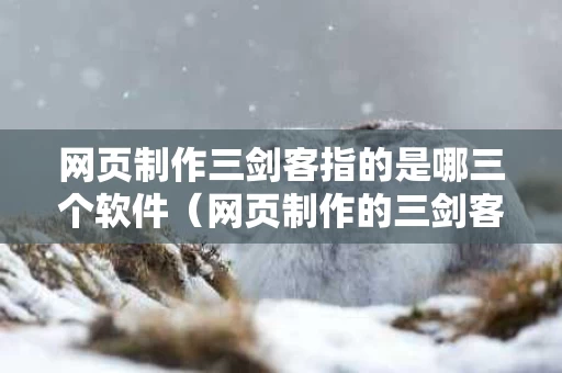 网页制作三剑客指的是哪三个软件（网页制作的三剑客是什么）