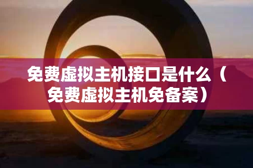 免费虚拟主机接口是什么（免费虚拟主机免备案）