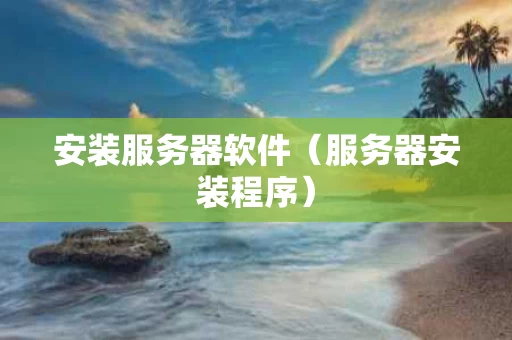 安装服务器软件（服务器安装程序）
