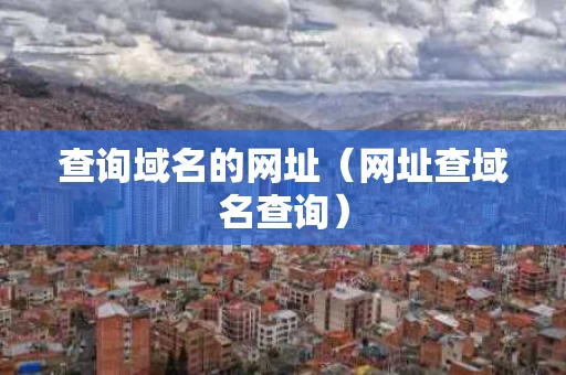 查询域名的网址（网址查域名查询）