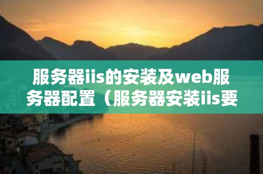 服务器iis的安装及web服务器配置（服务器安装iis要联网吗）