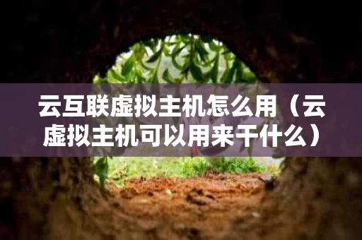 云互联虚拟主机怎么用（云虚拟主机可以用来干什么）