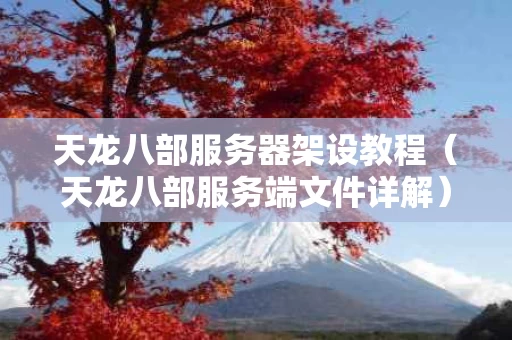 天龙八部服务器架设教程（天龙八部服务端文件详解）