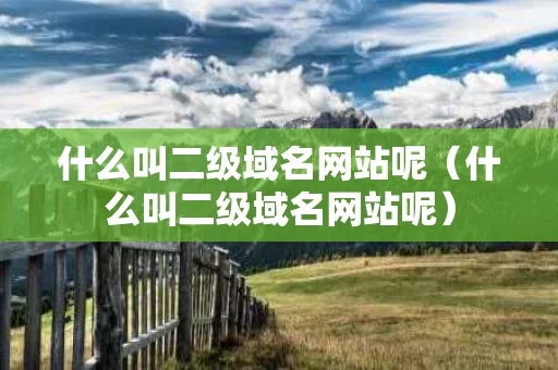 什么叫二级域名网站呢（什么叫二级域名网站呢）