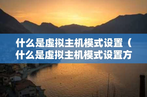 什么是虚拟主机模式设置（什么是虚拟主机模式设置方法）