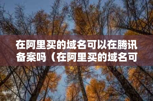 在阿里买的域名可以在腾讯备案吗（在阿里买的域名可以在腾讯备案吗安全吗）
