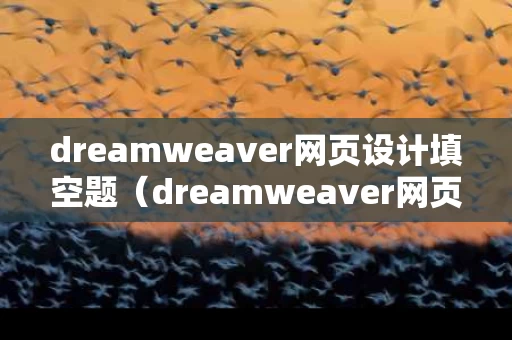 dreamweaver网页设计填空题（dreamweaver网页设计试题答案）