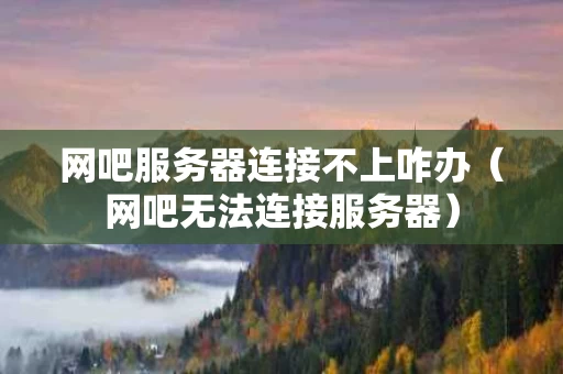 网吧服务器连接不上咋办（网吧无法连接服务器）