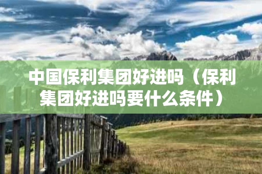 中国保利集团好进吗（保利集团好进吗要什么条件）