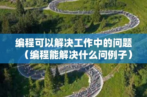 编程可以解决工作中的问题（编程能解决什么问例子）